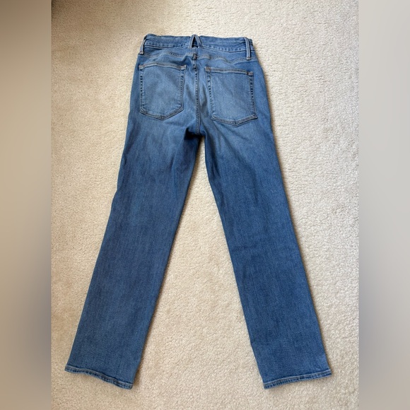 Good American Good Straight Blue450 high waist straight ankle jeans, sz 27 - Picture 8 of 9